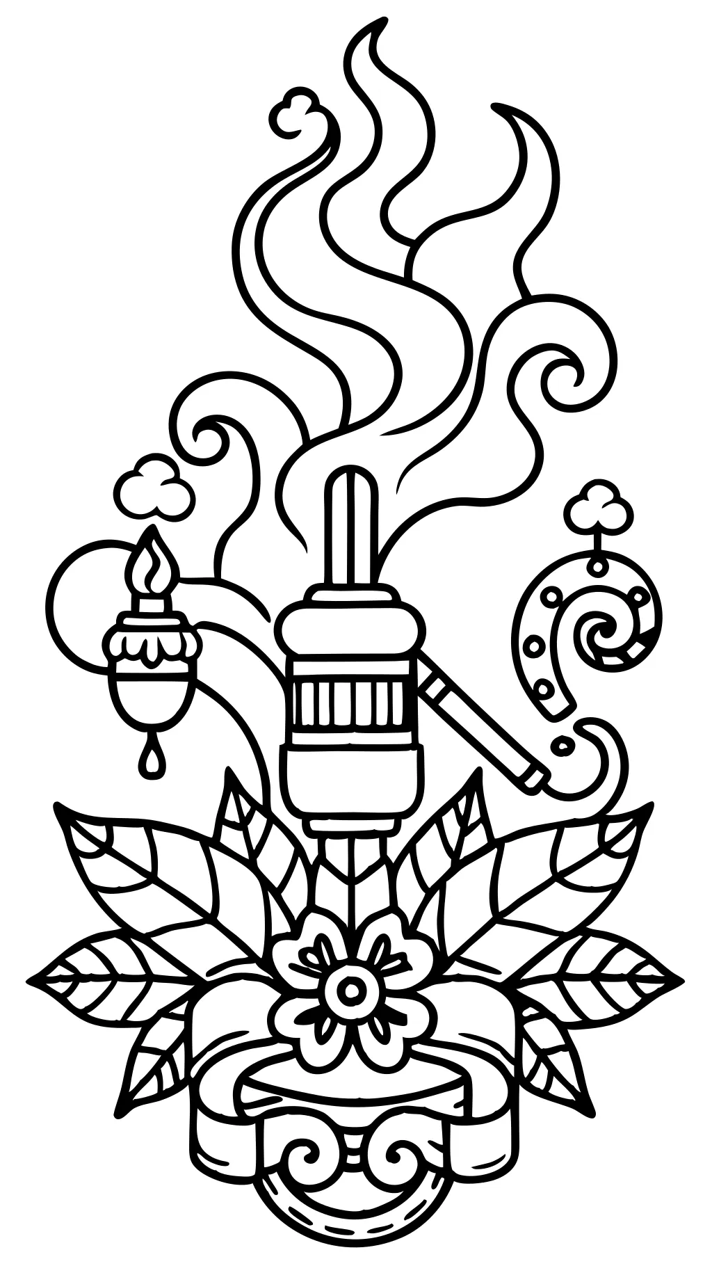 coloring pages smoking